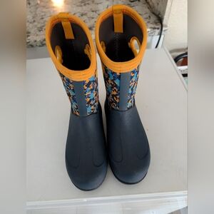Bogs Winter Rain Boots - Blue and Orange Neo classic Unisex